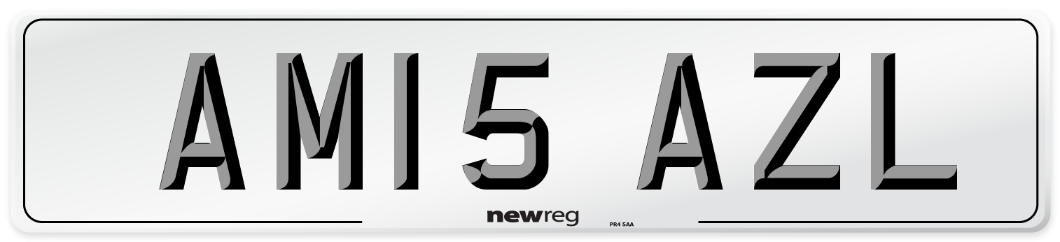 AM15 AZL Number Plate from New Reg